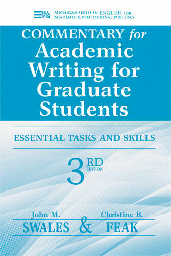 Cover of Commentary for Academic Writing for Graduate Students, 3rd Ed. - Essential Tasks and Skills