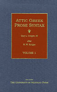 Book cover for 'Attic Greek Prose Syntax'