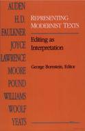 Book cover for 'Representing Modernist Texts'