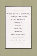 Book cover for 'People, Personal Expression, and Social Relations in Late Antiquity, Volume II'