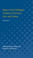 Book cover for 'Papers of the Michigan Academy of Science, Arts and Letters'