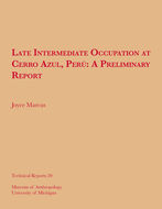 Book cover for 'Late Intermediate Occupation at Cerro Azul, Perú, A Preliminary Report'