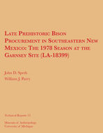 Book cover for 'Late Prehistoric Bison Procurement in Southeastern New Mexico'