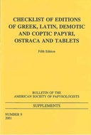 Book cover for 'Checklist of Editions of Greek, Latin, Demotic and Coptic Papyri, Ostraca and Tablets'
