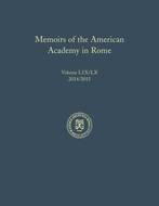 Cover image for 'Memoirs of the American Academy in Rome, Vol. 59 (2014) / 60 (2015)'