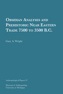 Book cover for 'Obsidian Analyses and Prehistoric Near Eastern Trade 7500 to 3500 B.C.'