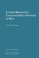 Book cover for 'Lumbar Breakdown Caused by Erect Posture in Man'