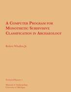 Book cover for 'A Computer Program for Monothetic Subdivisive Classification in Archaeology'