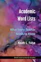 Cover image for 'Academic Word Lists'
