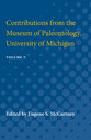 Cover image for 'Contributions from the Museum of Paleontology, University of Michigan'
