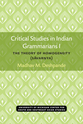 Cover image for 'Critical Studies in Indian Grammarians I'
