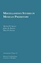 Cover image for 'Miscellaneous Studies in Mexican Prehistory'