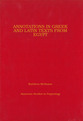 Cover image for 'Annotations in Greek and Latin Texts from Egypt'