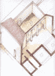 Axonometric reconstruction of the triclinium and garden in the Augustan Period.