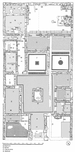The House of Diana: excavated structures. 