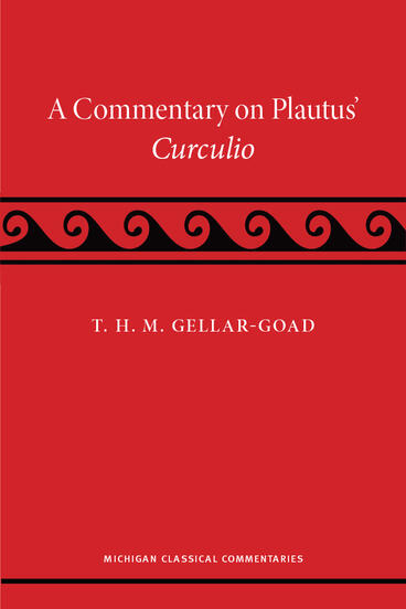 Cover of A Commentary on Plautus' Curculio