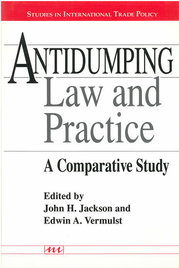 Cover of Antidumping Law and Practice - A Comparative Study