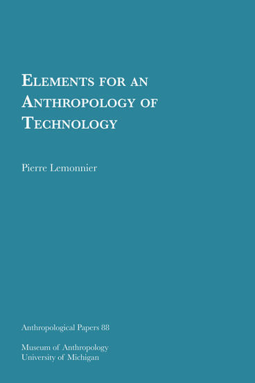 Cover of Elements for an Anthropology of Technology