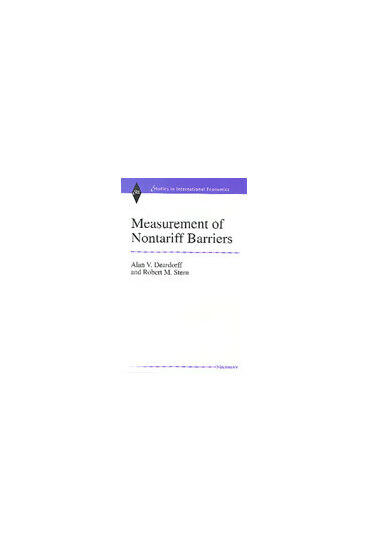 Cover of Measurement of Nontariff Barriers