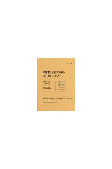 Cover of Middle English Dictionary - W.7