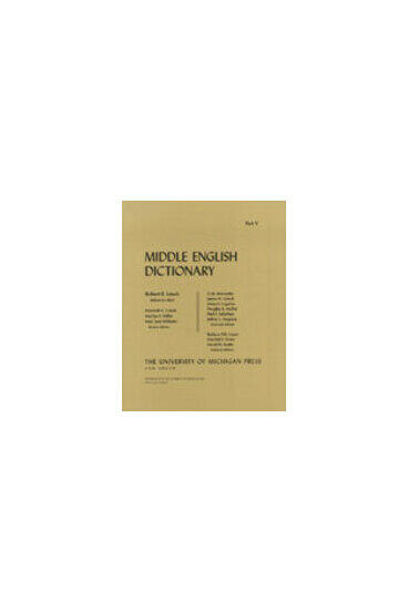 Cover of Middle English Dictionary - C.3