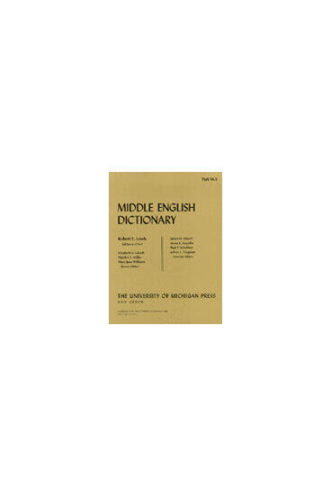 Cover of Middle English Dictionary - W.1