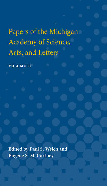Cover of Papers of the Michigan Academy of Science, Arts and Letters - Volume II