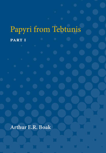 Cover of Papyri from Tebtunis - Part I
