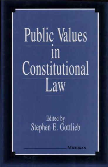Cover of Public Values in Constitutional Law