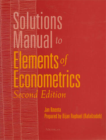 Cover of Solutions Manual to Elements of Econometrics