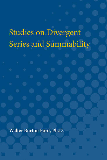 Cover of Studies on Divergent Series and Summability
