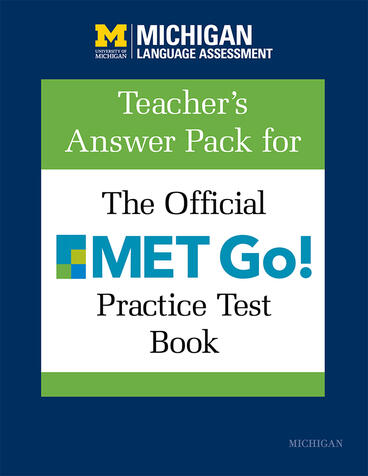 Cover of Teacher's Answer Pack for The Official MET Go! Practice Test Book