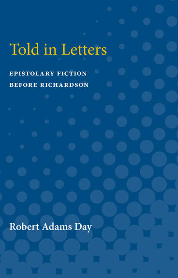 Cover of Told in Letters - Epistolary Fiction Before Richardson