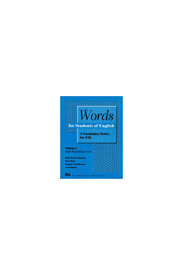 Cover of Words for Students of English, Vol. 1 - A Vocabulary Series for ESL